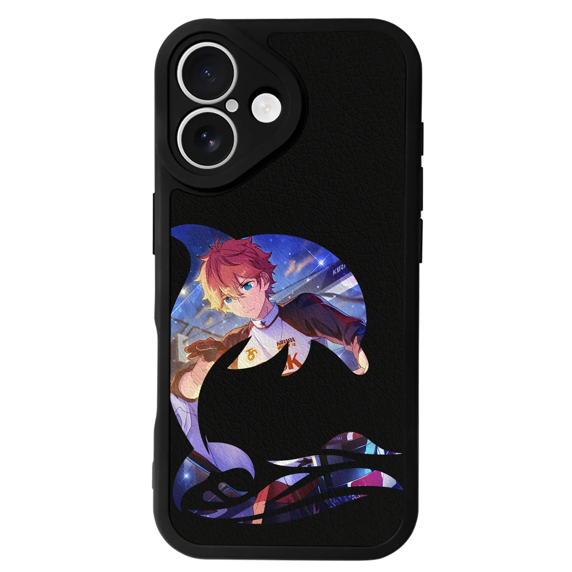 あんさん ぶる グッズ Trickstar 明星スバル - IPhone 16シリーズ対応 ・ シリコンスマホケース ・ レザー調 ・ 高精度フィット ・ 耐衝撃 ・ ワイヤレス充電対応 ・ 精密カット